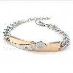 Titanium Gold Womens Couple's Bracelet