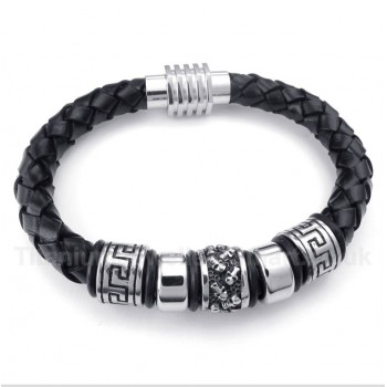 Leather Titanium Bracelet