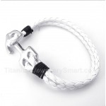 Leather Anchor Bracelet