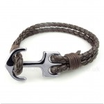 Leather Anchor Bracelet