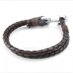 Leather Anchor Bracelet