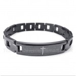 Titanium Cross Bible Verse Bracelet