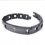 Titanium Cross Bible Verse Bracelet