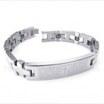 Titanium Cross Bible Verse Magnet Bracelet