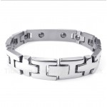 Titanium Cross Bible Verse Magnet Bracelet