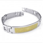 Titanium Cross Gold Bible Verse Bracelet