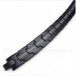 Titanium Greek Meander Pattern Black Bracelet
