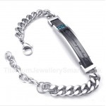 Titanium Diamond Couple's Bracelet for Him