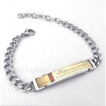 Titanium Diamond Couple's Bracelet for Her