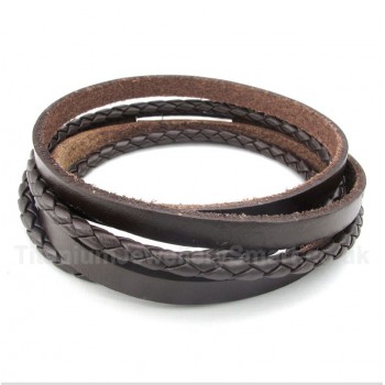 Titanium Leather Bracelet