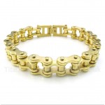 Titanium Gold Bicycle Chain Bracelet