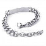 Titanium Roman Numerals Diamond Bracelet