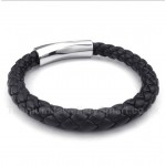 Titanium Leather Bracelet