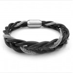 Titanium Leather Bracelet