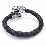 Chinese Dragon Head Leather Bracelet