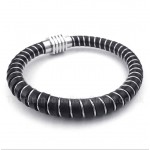 Cable Leather Bracelet