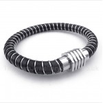 Cable Leather Bracelet
