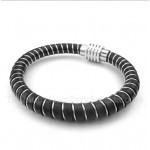 Cable Leather Bracelet