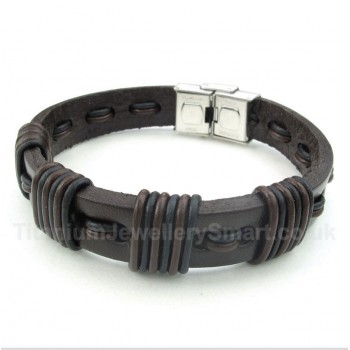 Leather Titanium Bracelet