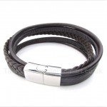 Leather Titanium Bracelet