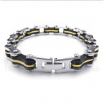 Titanium Bicycle Chain Rubber Bracelet