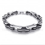 Titanium Bicycle Chain Rubber Bracelet