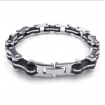 Titanium Bicycle Chain Rubber Bracelet