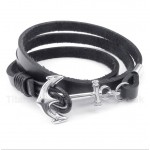 Titanium Leather Bracelet