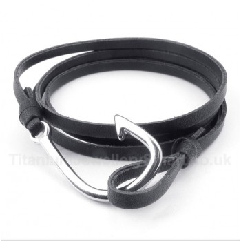 Titanium Leather Bracelet