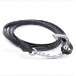 Titanium Leather Bracelet