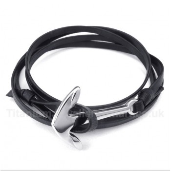 Titanium Leather Bracelet