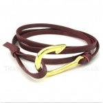 Leather Hooks Titanium Bracelet