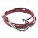 Leather Hooks Titanium Bracelet