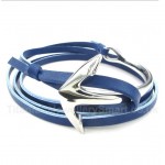 Titanium Leather Anchor Bracelet