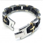 Titanium Gold Cross Bracelet