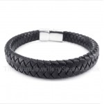 Titanium Leather Bracelet