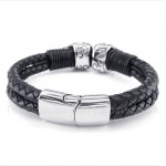 Titanium Leather Bracelet