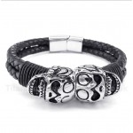 Titanium Leather Bracelet