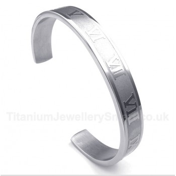 Titanium Roman Numerals Bracelet