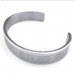 Titanium Roman Numerals Bracelet