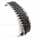 Titanium Leather Bracelet