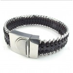 Titanium Leather Bracelet