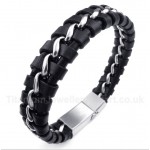 Titanium Leather Bracelet