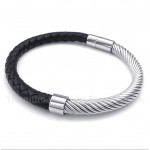 Titanium Leather Bracelet