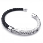 Titanium Leather Bracelet