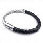 Titanium Leather Bracelet