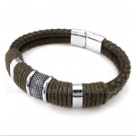 Titanium Leather Bracelet