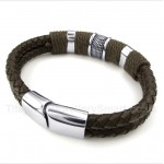 Titanium Leather Bracelet