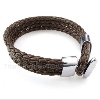 Titanium Leather Bracelet