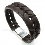 Titanium Leather Bracelet